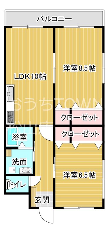 Ｍ３マンション  501号室 間取り