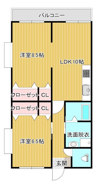 Ｍ３マンション  703号室 間取り