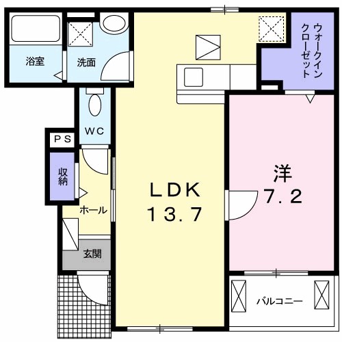 アフロディーテセーズ 102号室 間取り