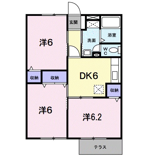 アバンティハイツ 105号室 間取り