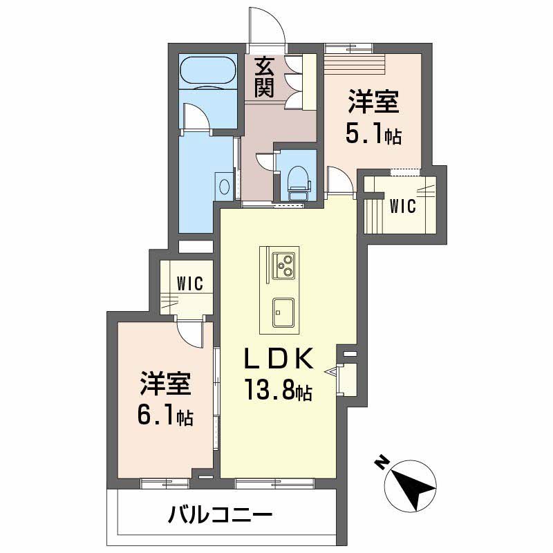 アルフラット　サクラ 305号室 間取り