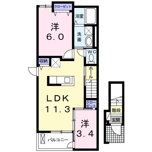 ステラ　ルーチェ 201号室 間取り