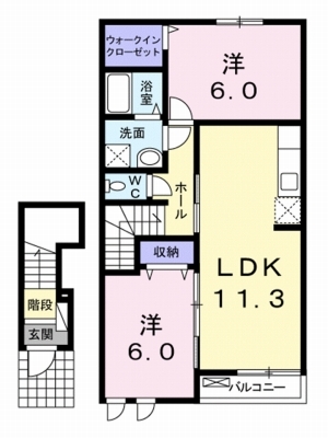 フェリシア・グレイス 202号室 間取り