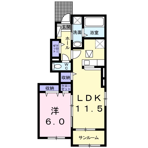 アルコ　イーリス　Ⅱ 101号室 間取り