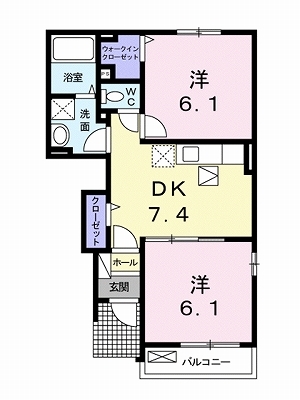 サンリット・カーサⅡ 102号室 間取り
