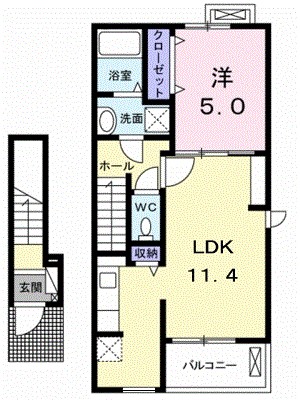 アルカンシエルＢ 203号室 間取り