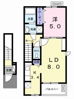 ティアモ・グロリオーサ　Ⅱ 203号室 間取り