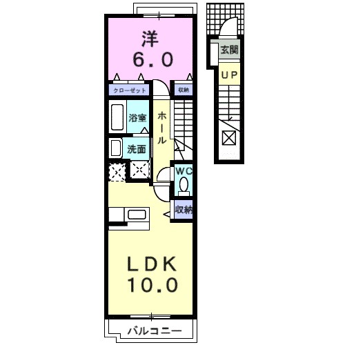 Ｍフラン 203号室 間取り