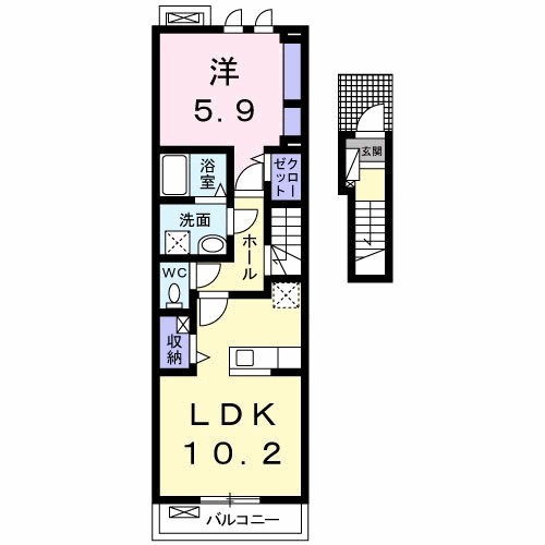 マンテーレ 202号室 間取り