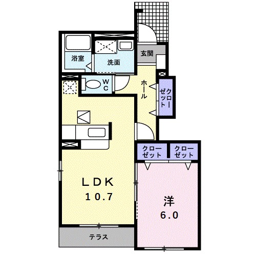 カーサ　パズ 101号室 間取り