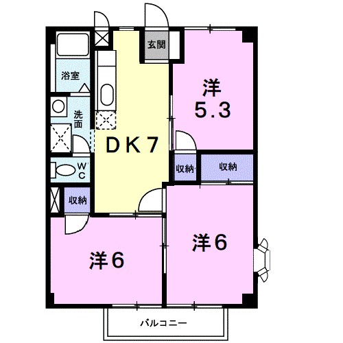 グリーンアビタシオン 201号室 間取り