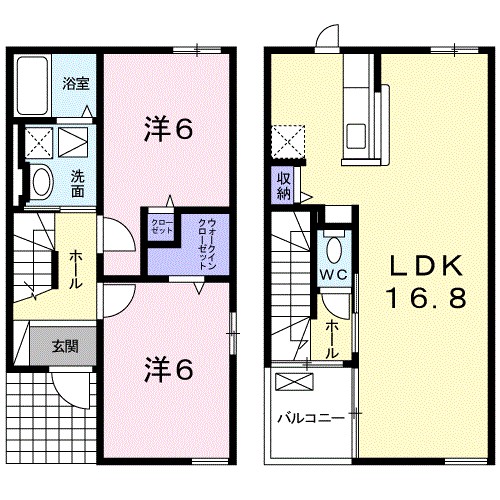 サンライズ砂子 3-2号室 間取り