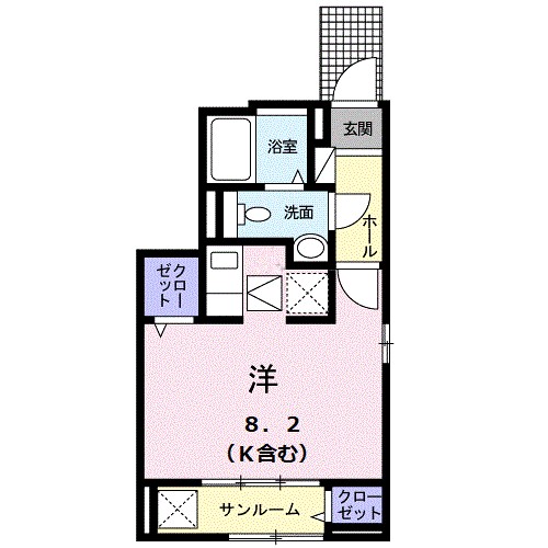フィオ－レ 101号室 間取り