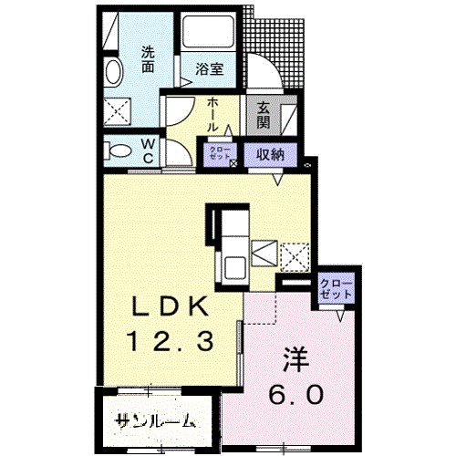 夢 102号室 間取り