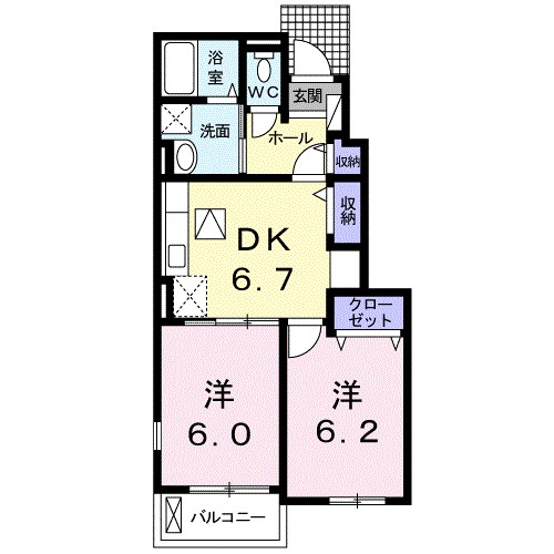 エトワール 105号室 間取り