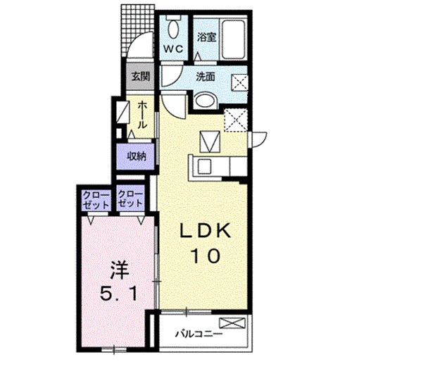 ヴィラ・アインツ 101号室 間取り