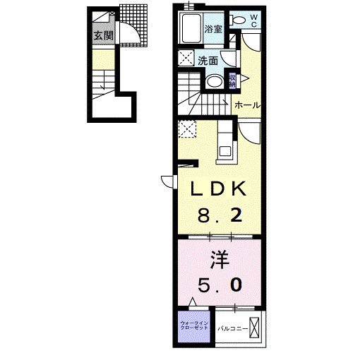 アルメール 202号室 間取り