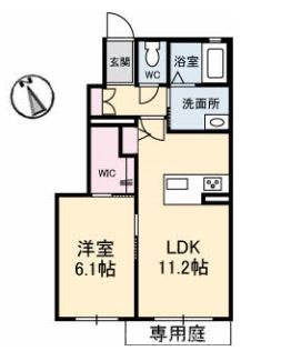 フェリシード　さおの森 103号室 間取り