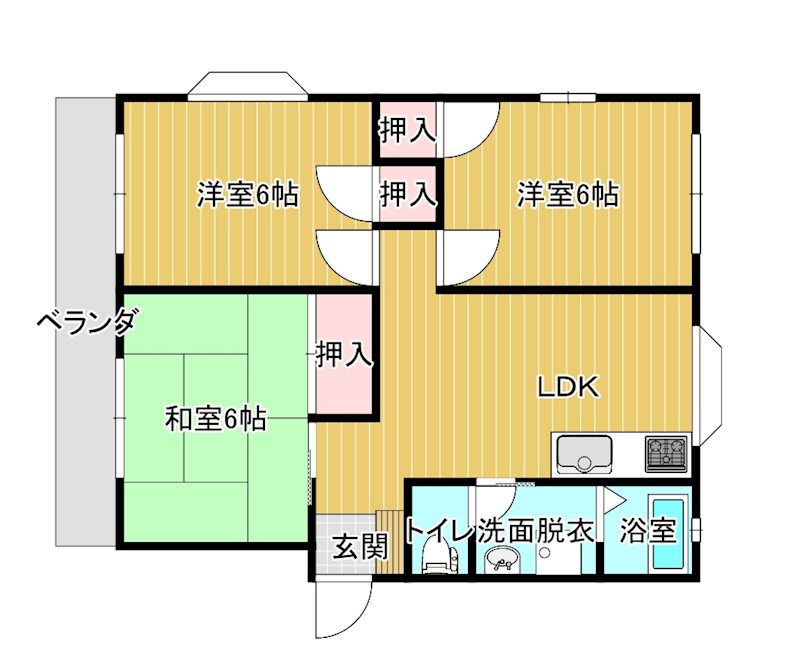 メゾン・ルーブA 201号室 間取り