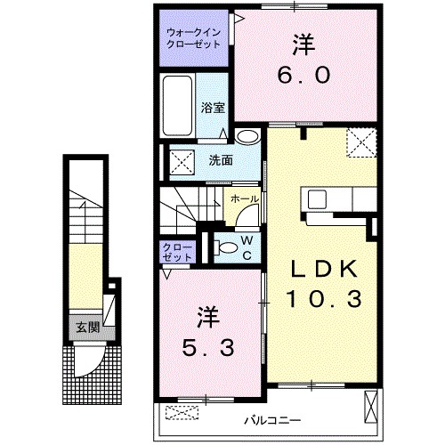 シャンパーニュ・アベニュー　Ｄ 203号室 間取り