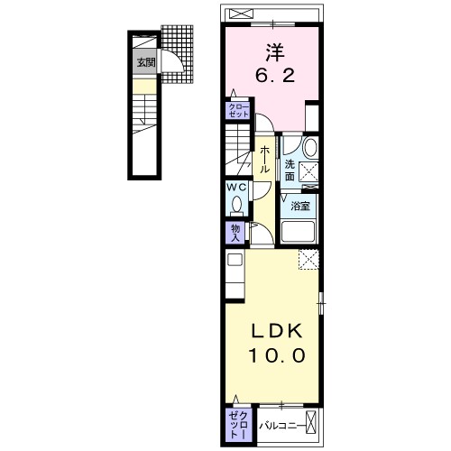 ディアコート東門 201号室 間取り