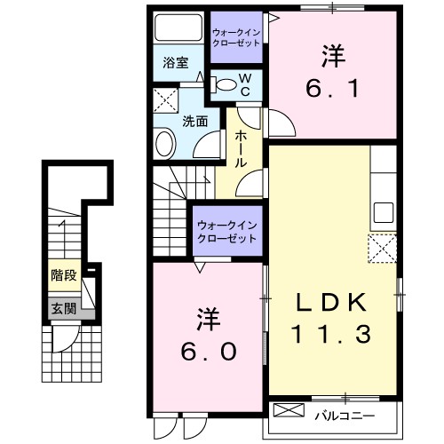 グレイス　愛 202号室 間取り