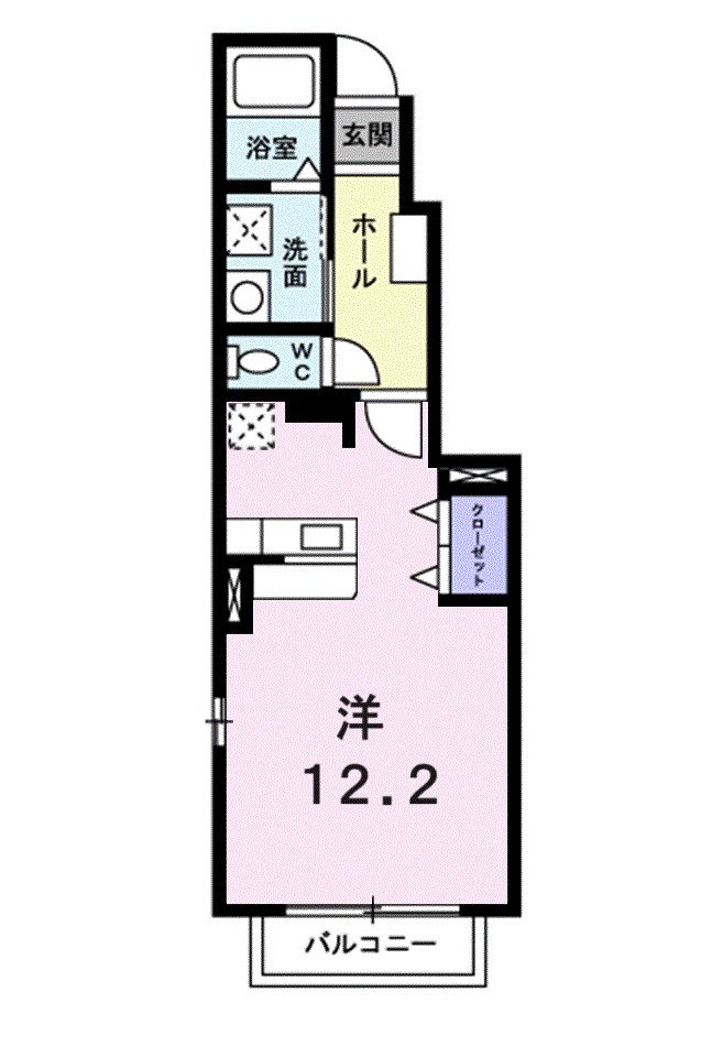 エレガンツァ・プリムラＡ 102号室 間取り