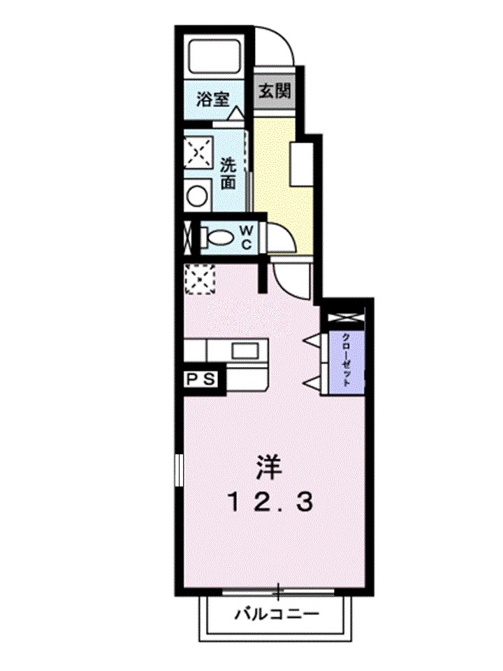アンジュベリーＡ 102号室 間取り