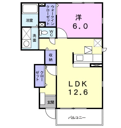 フィリア・デュオ・グランツ　Ｔ 105号室 間取り