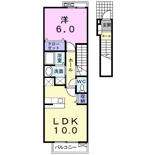 チェリッシュⅠ 203号室 間取り