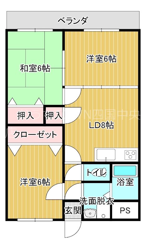 サンモール壱番館 303号室 間取り