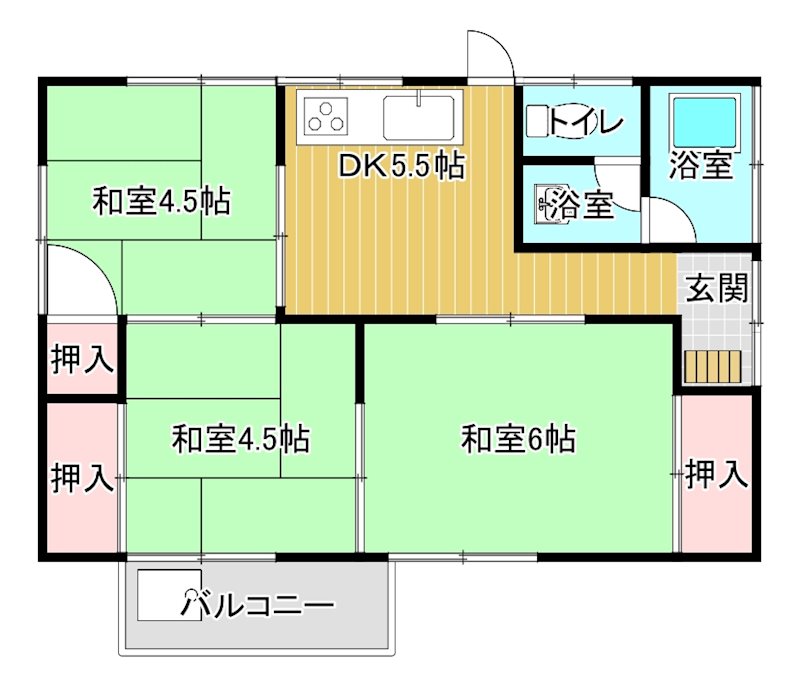 竹政貸家　（平屋） 間取り