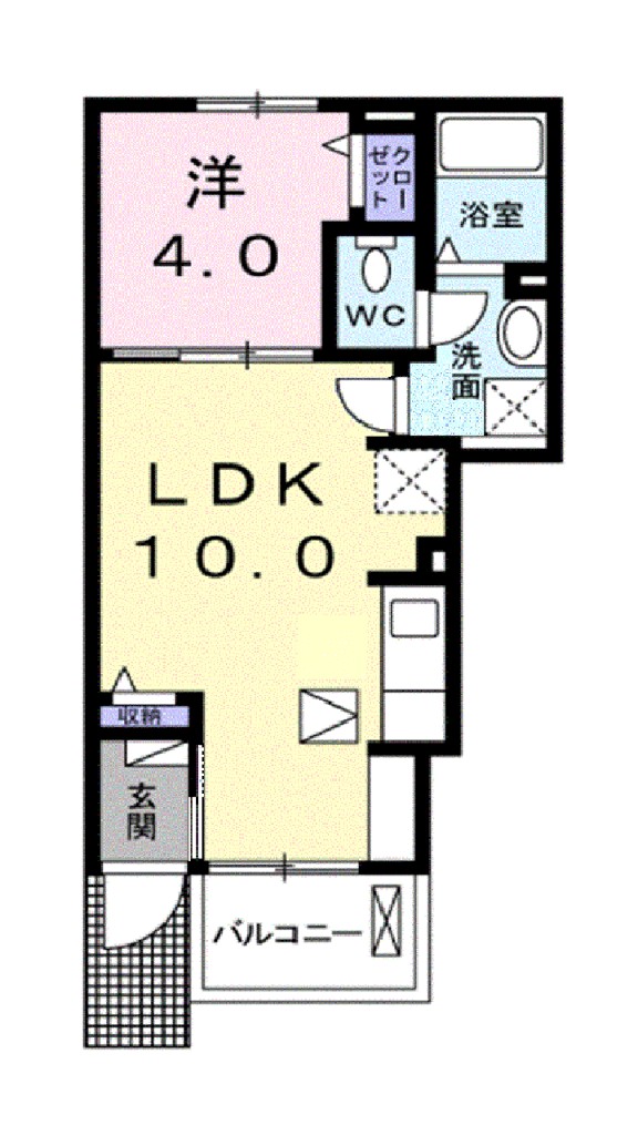 リンデン宮西 102号室 間取り