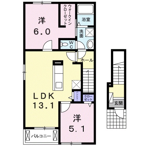 ブレッザ　マリーナ 201号室 間取り