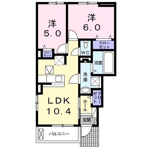 ニューアメニティ 101号室 間取り