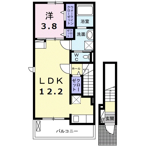 ココ・クレール 201号室 間取り