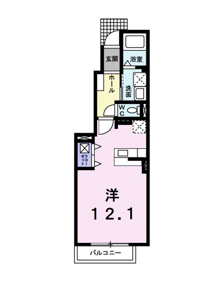 カーサ・ミトモⅡ 102号室 間取り