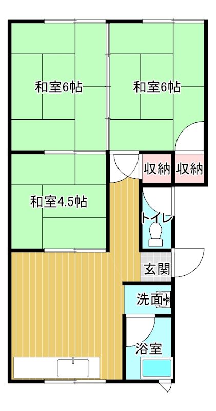 コーポ近見 216号室 間取り