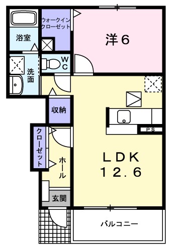 ハピネス　Ａ 102号室 間取り