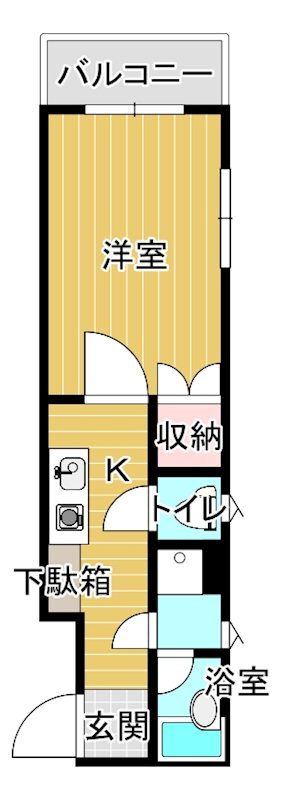 近藤マンション 2－F号室 間取り