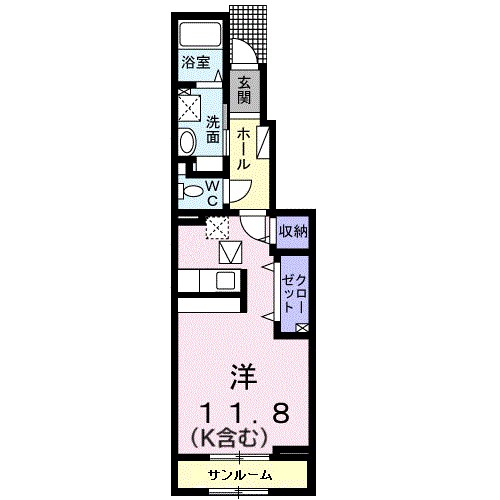 メゾン・ド・クレストⅡ 102号室 間取り