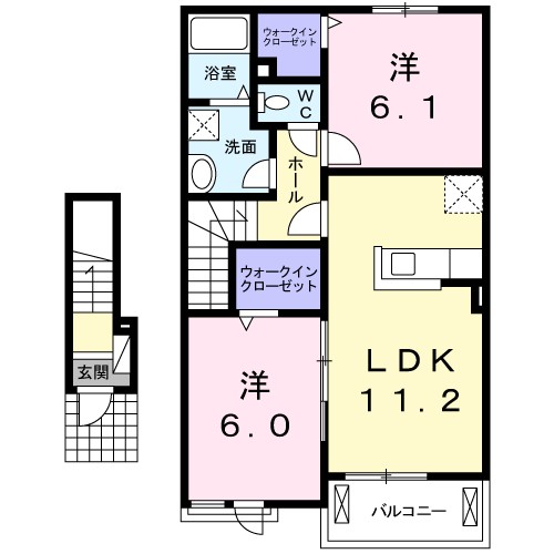 アリエッタ 203号室 間取り