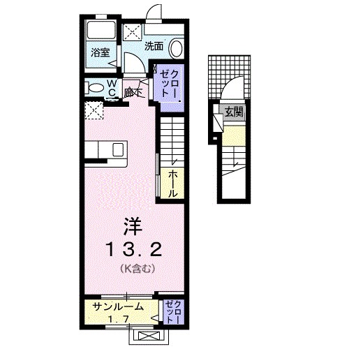 ルミナス今治　Ⅳ 203号室 間取り
