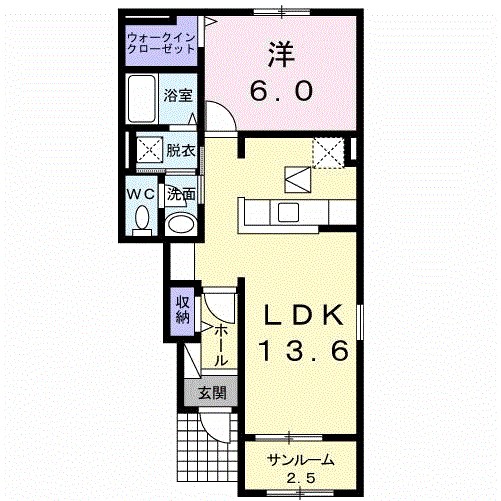 ドリーム本町　Ｂ 102号室 間取り