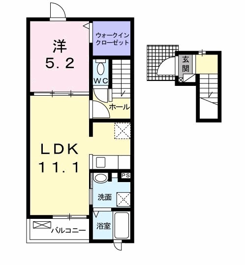 アルカンシエル 202号室 間取り