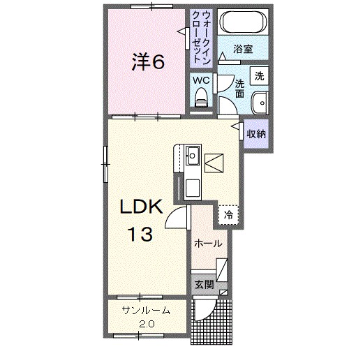 カルムⅣ 101号室 間取り