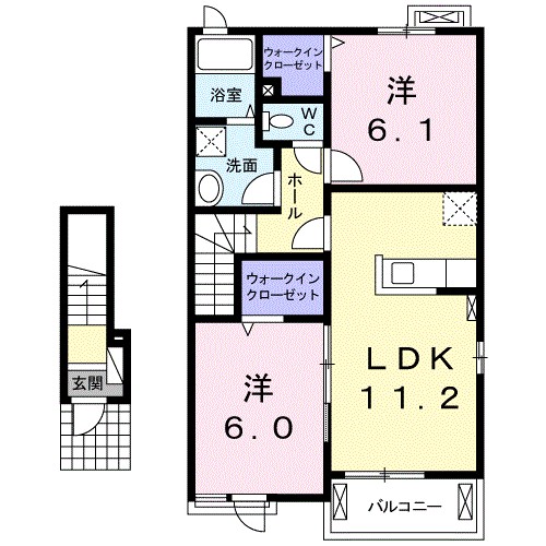 アルカディア　ｐａｒｔ３ 202号室 間取り