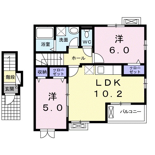 カルダカーサ 203号室 間取り