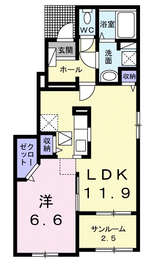 ピアッツァ高木　Ａ 101号室 間取り