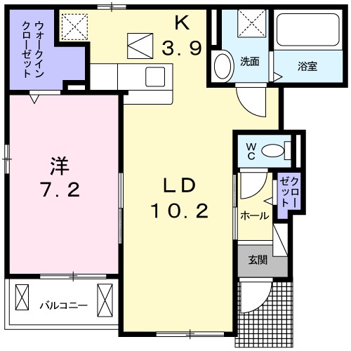 ネオ・クレメント　Ｂ 101号室 間取り